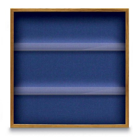 United Visual Products Outdoor Enclosed Combo Board, 48"x36", Satin Frame/Black Porc & Forbo UVCB4836OD-BLKPORC-FORBO